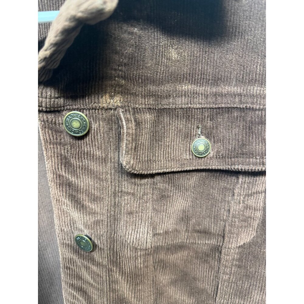 Chadwicks Womens Brown Corduroy Button-Up Jacket Size 8P With Flap Pockets - Picture 3 of 7